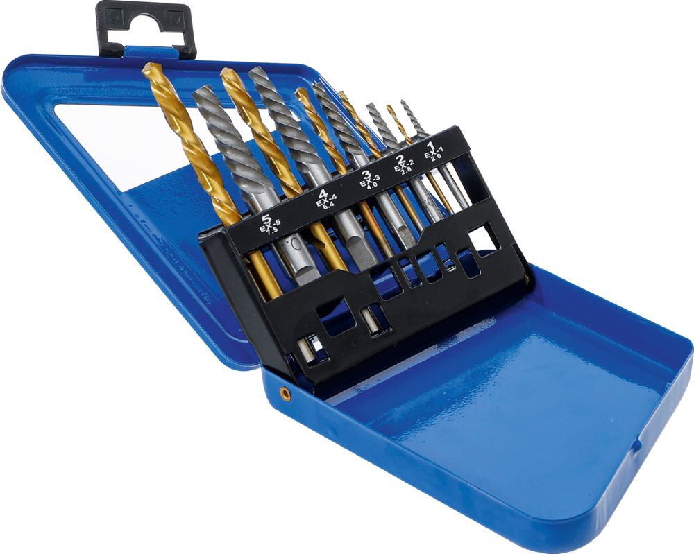 Produktbild Schraubenausdreher Linksbohrer-Satz HSS titan-nitriert 2 - 7,5 mm 10 teilig bild 2