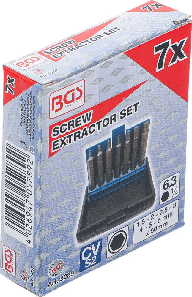 Produktbild Schraubenausdreher Satz für defekten Innensechskant 1,5 - 6 mm 7 teilig bild 6