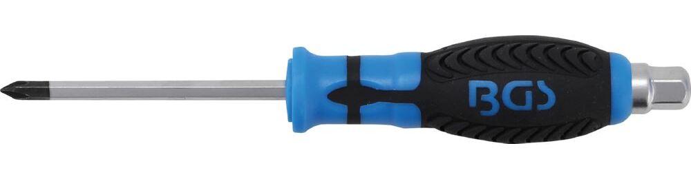 Produktbild BGS Schraubendreher Kreuzschlitz PH1 Klingenlänge 75 mm Klinge mit Sechskant-Profil
