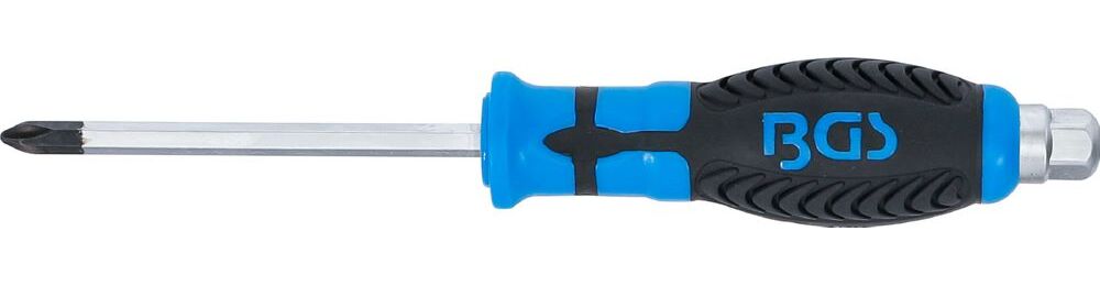 Produktbild BGS Schraubendreher Kreuzschlitz PH2 Klingenlänge 100 mm Klinge mit Sechskant-Profil bild 2