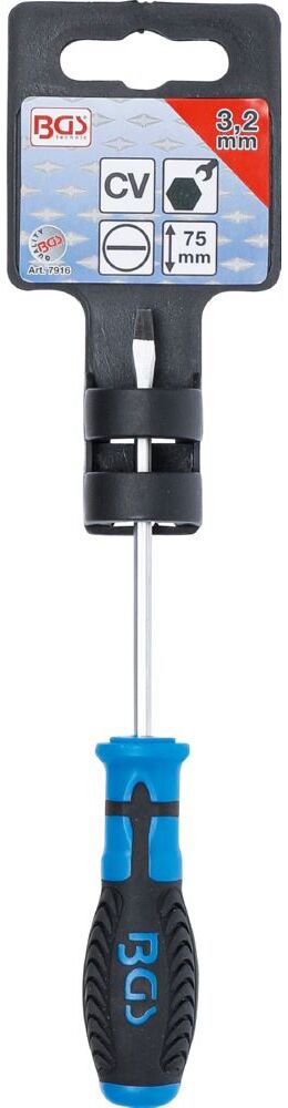 Produktbild BGS Schraubendreher Schlitz 3,2 mm Klingenlänge 75 mm mit Außensechskant bild 3