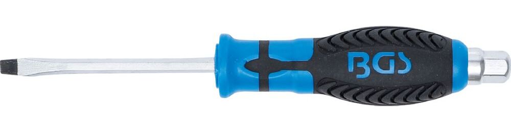 Produktbild BGS Schraubendreher Schlitz 5 mm Klingenlänge 75 mm mit Außensechskant bild 2