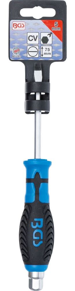 Produktbild BGS Schraubendreher Schlitz 5 mm Klingenlänge 75 mm mit Außensechskant bild 3