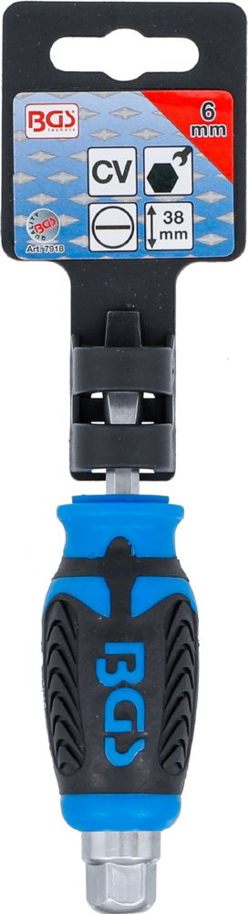 Produktbild BGS Schraubendreher Schlitz 6 mm Klingenlänge 38 mm mit Außensechskant bild 4