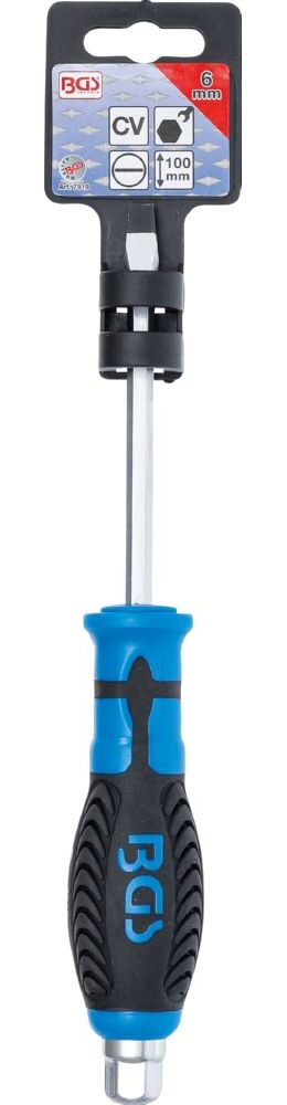 Produktbild BGS Schraubendreher Schlitz 6 mm Klingenlänge 100 mm mit Außensechskant bild 3