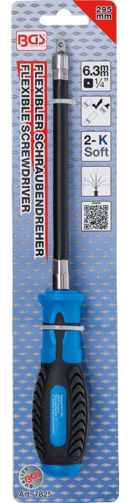 Produktbild Schraubendreher mit flexiblem Rundgriff Außenvierkant 6,3 mm 1/4 Zoll bild 3