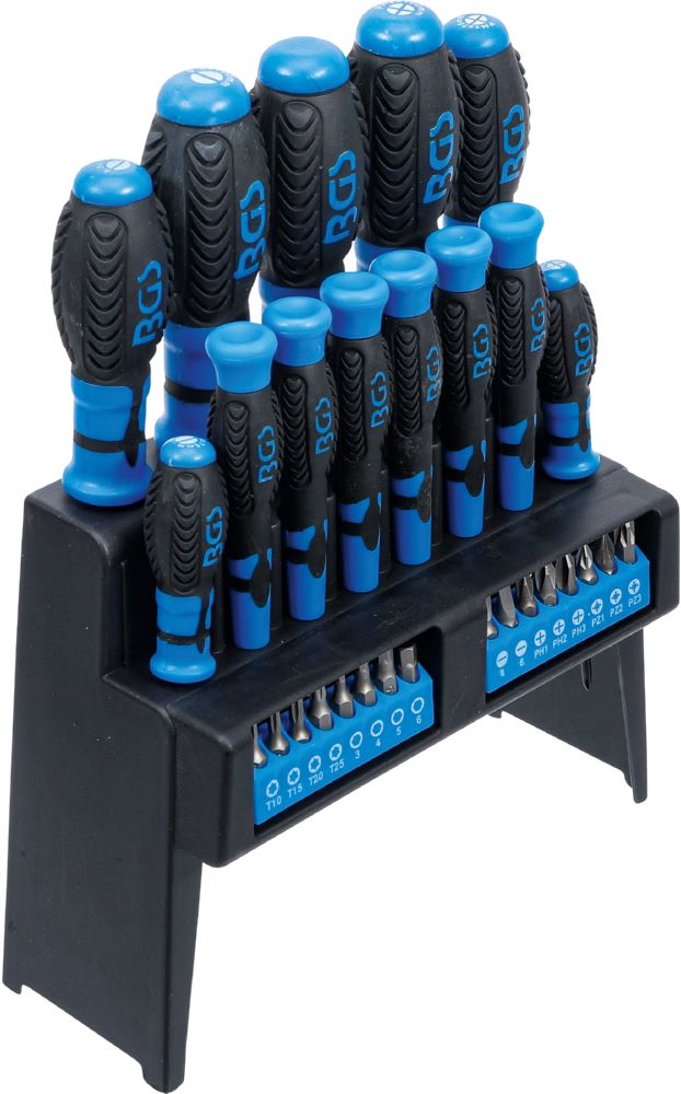 Produktbild BGS Schraubendreher Satz 29 teilig mit Bit-Sortiment im Kunststoffständer