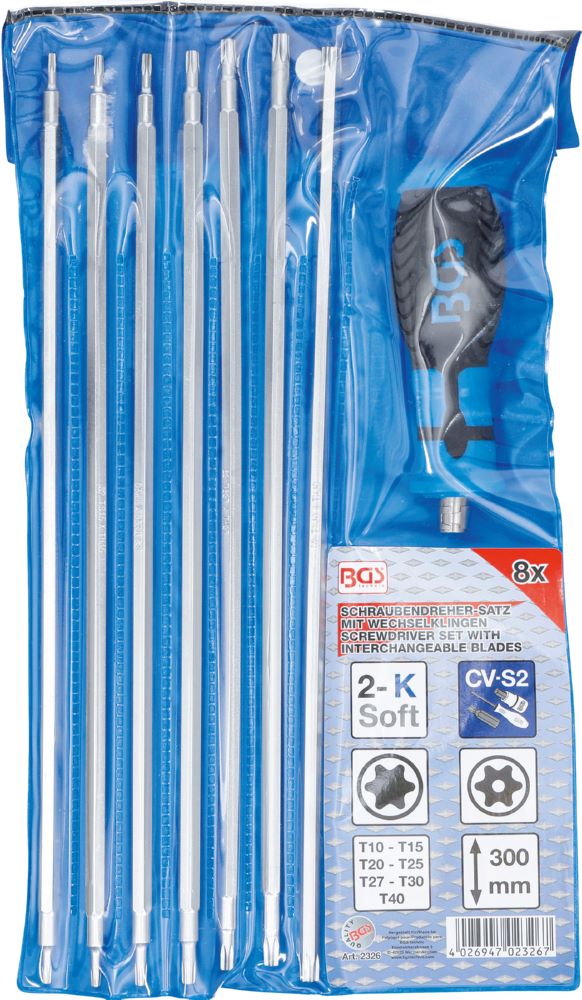 Produktbild BGS Schraubendreher Satz T10-T40 mit Wechselklingen T-Profil 8 teilig bild 3