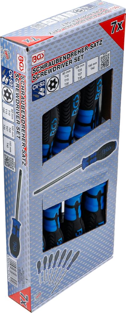 Produktbild BGS Schraubendreher Satz T-Profil mit Bohrung T10 - T40 7 teilig bild 3