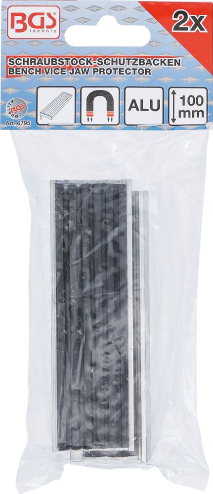 Produktbild BGS Schraubstock Schutzbacken Aluminium Breite 100 mm 2 teilig bild 3