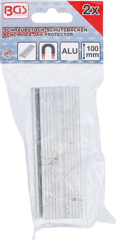 Produktbild BGS Schraubstock Schutzbacken Aluminium Breite 100 mm 2 teilig bild 3