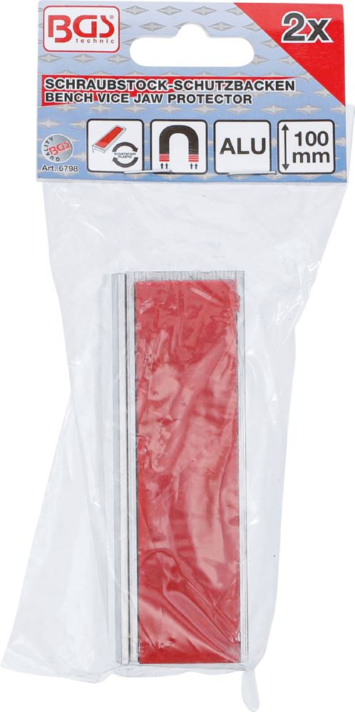 Produktbild BGS Schraubstock Schutzbacken Aluminium Breite 100 mm 2 teilig bild 3