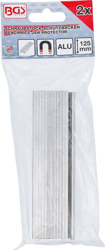 Produktbild BGS Schraubstock Schutzbacken Aluminium Breite 125 mm 2 teilig bild 3