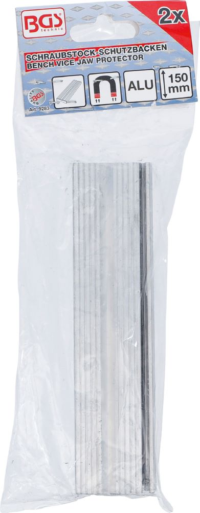 Produktbild BGS Schraubstock Schutzbacken Aluminium Breite 150 mm 2 teilig bild 3