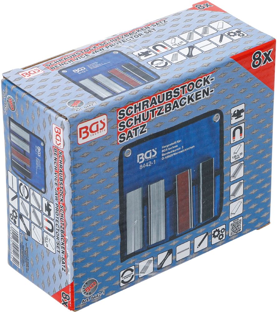 Produktbild BGS Schraubstock Schutzbacken Satz Aluminium 125 mm 8 teilig bild 4