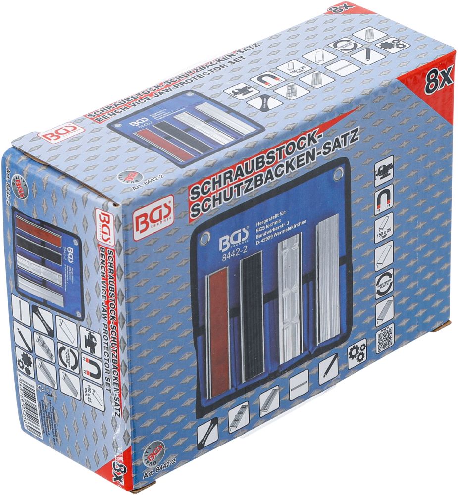 Produktbild BGS Schraubstock Schutzbacken Satz Aluminium 150 mm 8 teilig bild 4