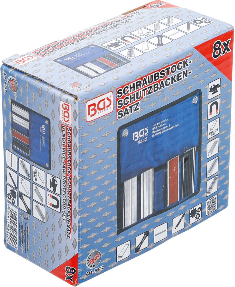 Produktbild BGS Schraubstock Schutzbacken Satz Aluminium 100 mm 8 teilig bild 4