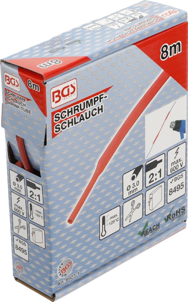 Produktbild Schrumpfschlauch Box rot Durchmesser 3 mm 8 meter bild 4