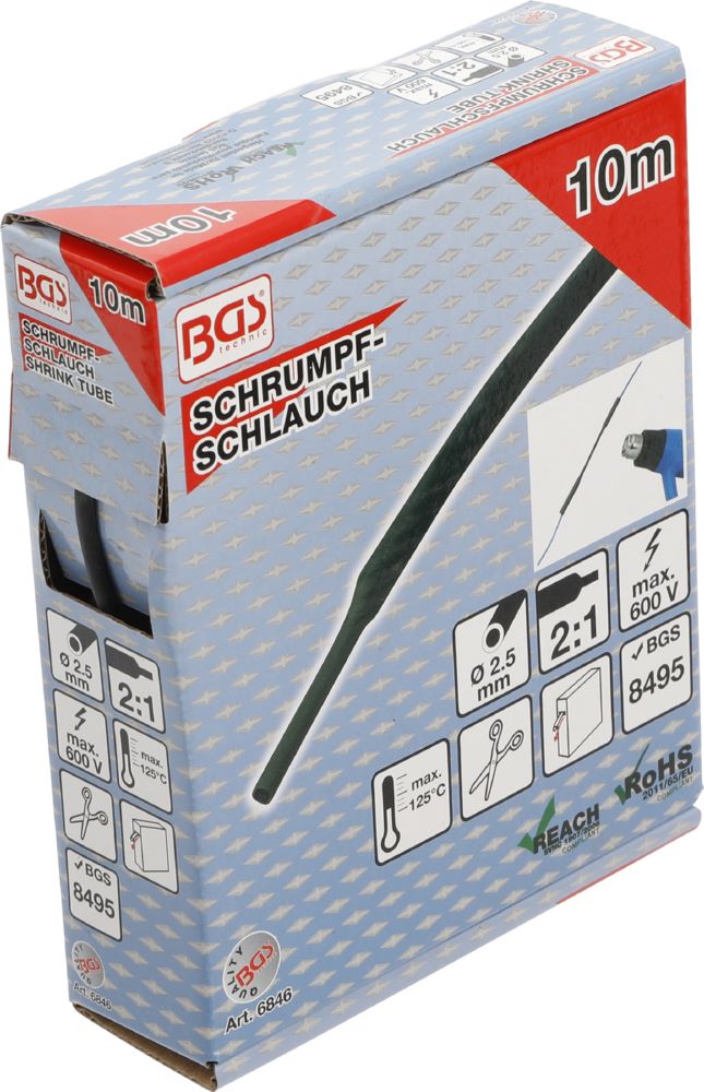 Produktbild Schrumpfschlauch Box schwarz Durchmesser 2,5 mm 10 meter bild 4