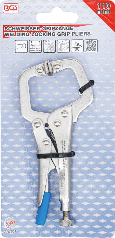 Produktbild BGS Schweißer Gripzange extra kurz 130 mm bild 5
