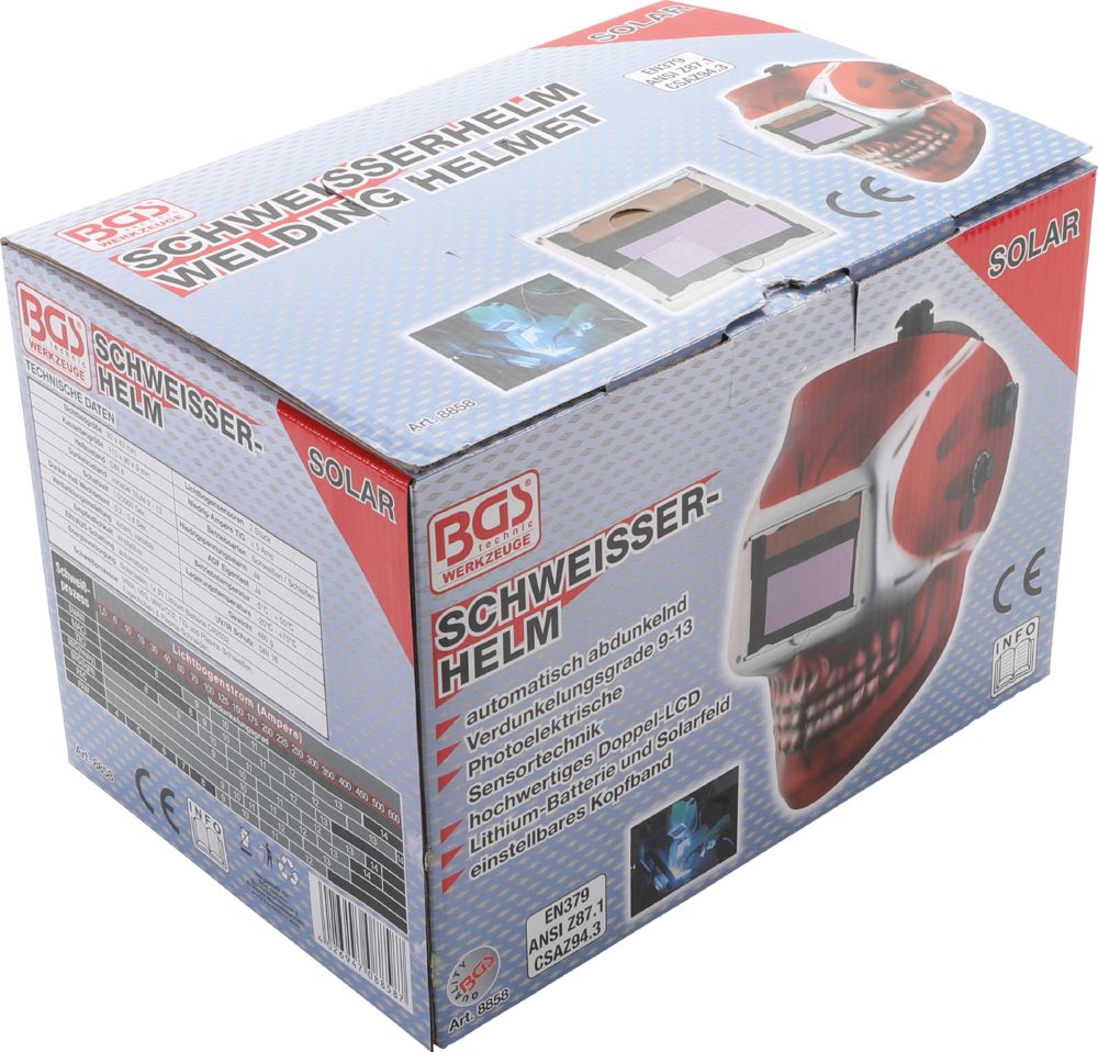 Produktbild BGS Schweißerhelm SKULL automatisch verdunkelnd bild 5
