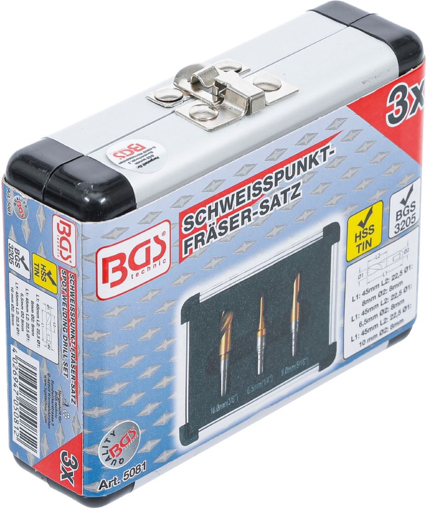 Produktbild Schweißpunkt Fräser Satz 5 % Cobalt-Stahl 3 teilig bild 6