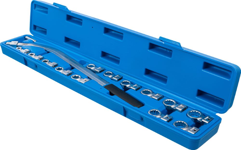 Produktbild BGS Spannrollenschlüssel Satz Zwölfkant 12 - 19 mm / E-Profil E10 - E18 15 teilig bild 3