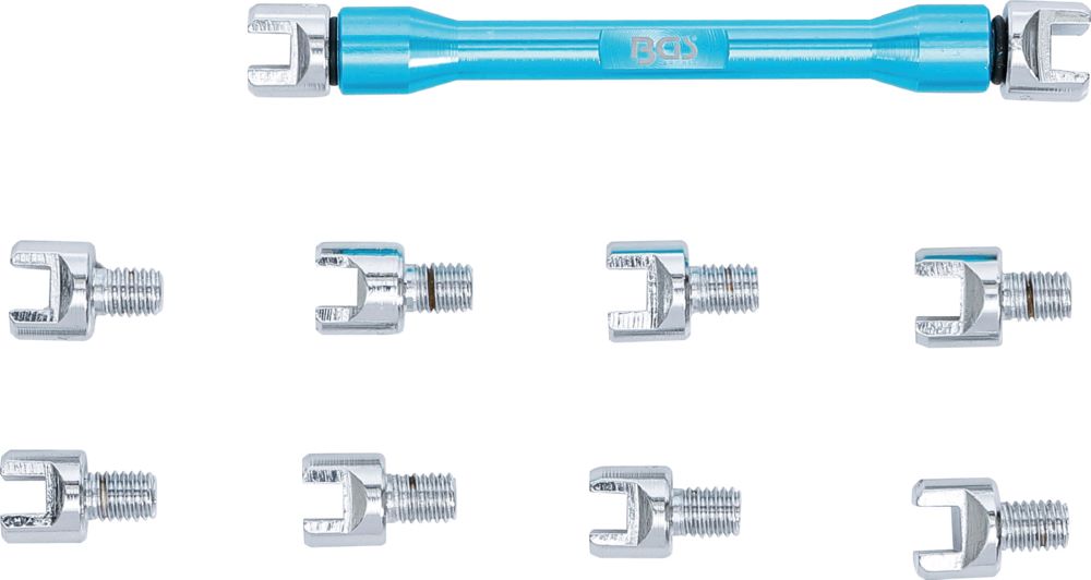 Produktbild BGS Speichenschlüssel austauschbare Köpfe für Motorräder 10 teilig bild 3