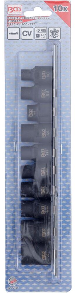 Produktbild Spezial Kfz Steckschlüssel-Einsätze 3-/5-/6-/10-kant 10 teilig bild 4