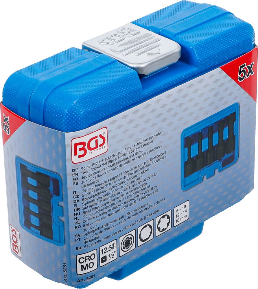 Produktbild Spiral Profil Steckschlüssel Satz / Schraubenausdreher 8-16 mm 5 teilig bild 6