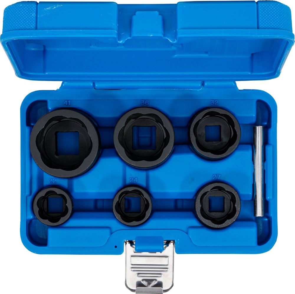 Produktbild Spiral Profil Steckschlüssel Satz / Schraubenausdreher 22-41 mm 6 teilig bild 4