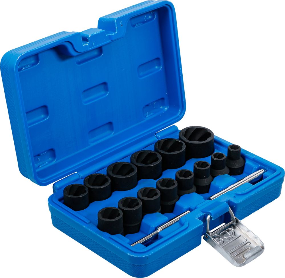 Produktbild Spiral Profil Steckschlüssel Satz / Schraubenausdreher 8-27 mm 16 teilig bild 2