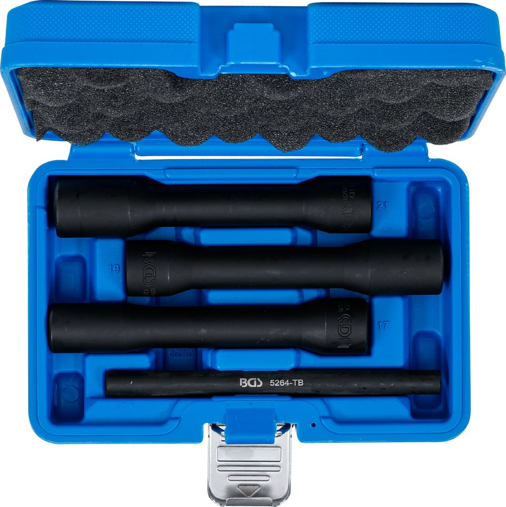 Produktbild Spiral Profil Steckschlüssel Satz / Schraubenausdreher tief 17-21 mm 4 teilig bild 4