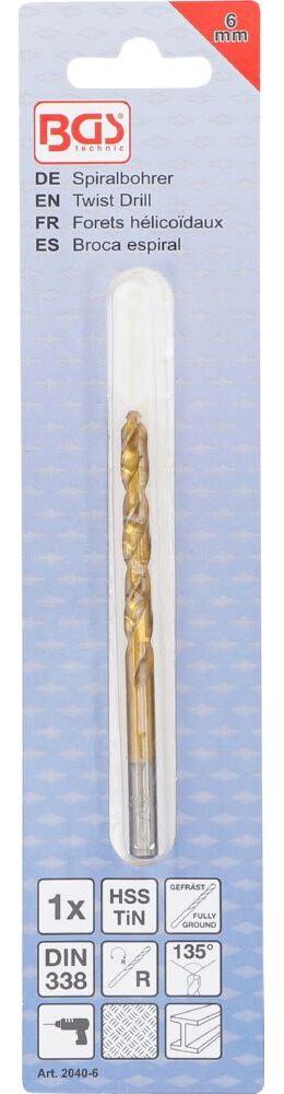 Produktbild BGS Spiralbohrer HSS-G titan-nitriert 6,0 mm bild 4