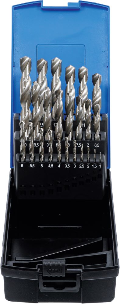 Produktbild BGS Spiralbohrer Satz HSS 1 - 13 mm 25 teilig