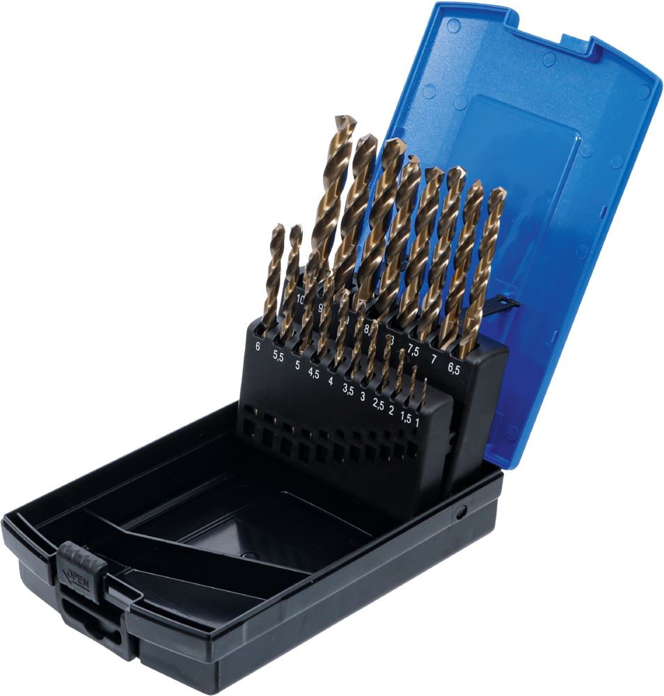 Produktbild BGS Spiralbohrer Satz 1 - 10 mm 19 teilig HSS-G M35 Cobaltstahl bild 3