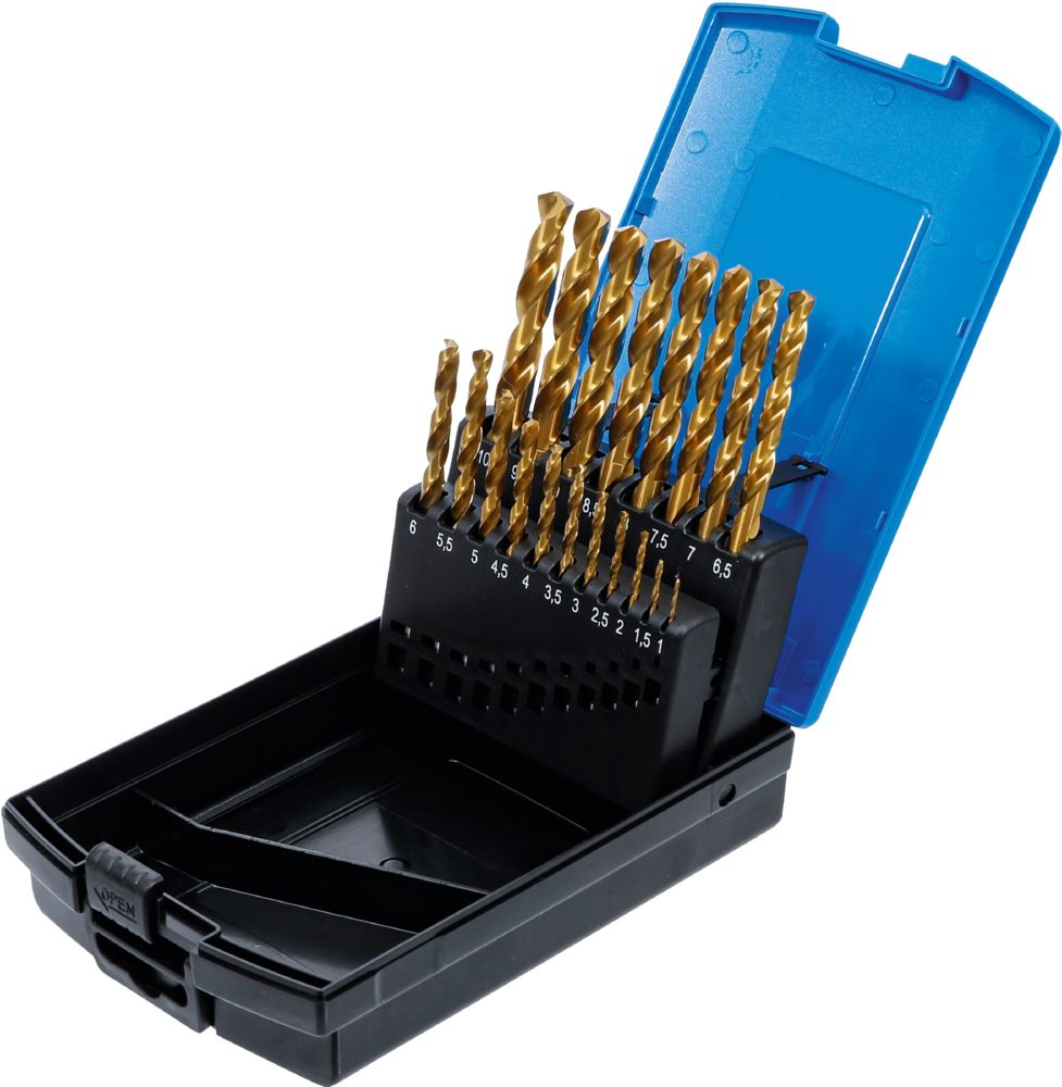 Produktbild BGS Spiralbohrer Satz 1 - 10 mm HSS-G titan-nitriert 19 teilig bild 3