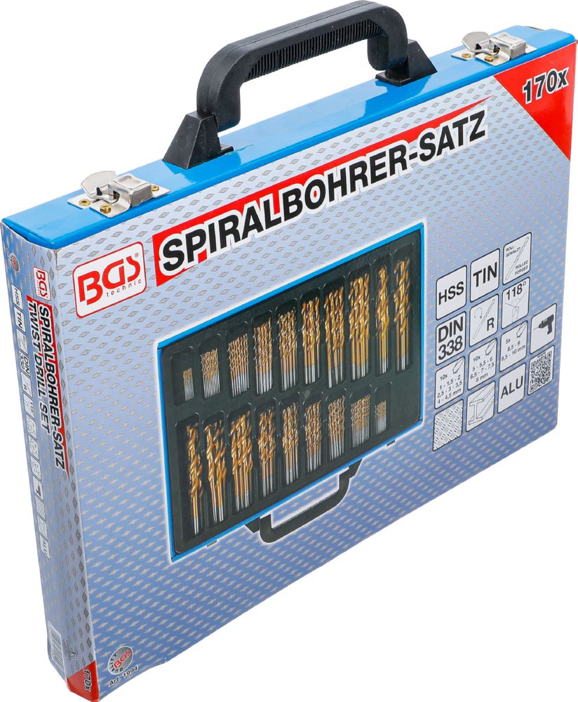 Produktbild BGS Spiralbohrer Satz HSS titan-nitriert 1 - 10 mm 170 teilig bild 6