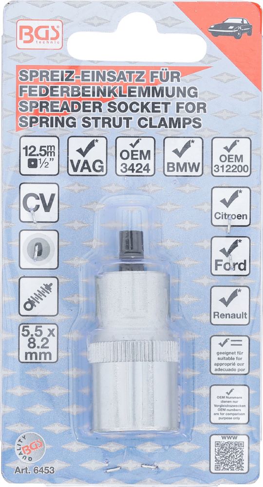 Produktbild BGS Spreiz-Einsatz Federbeinklemmung Antrieb Innenvierkant 12,5 mm 5,5x8,2 mm bild 3