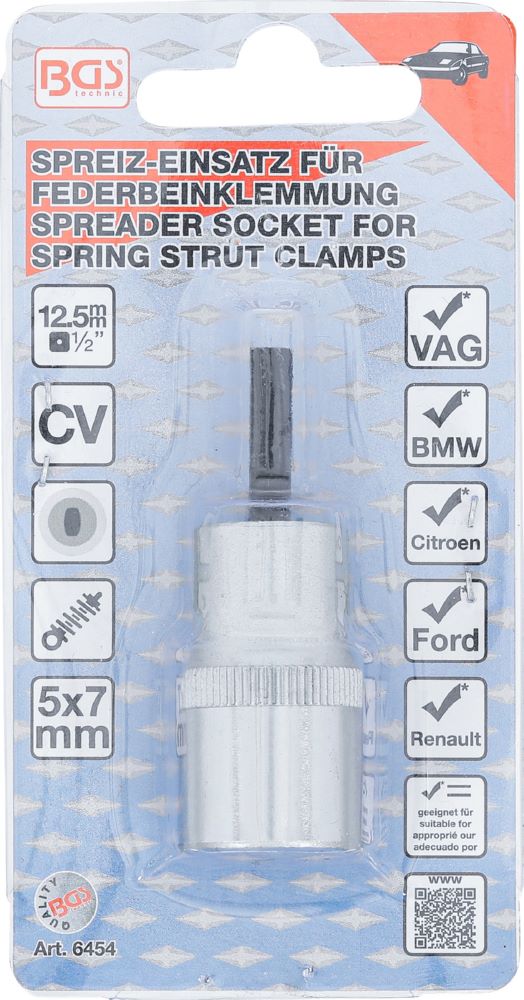 Produktbild BGS Spreiz Einsatz Federbeinklemmung Antrieb Innenvierkant 12,5 mm 1/2 Zoll 5x7mm bild 3