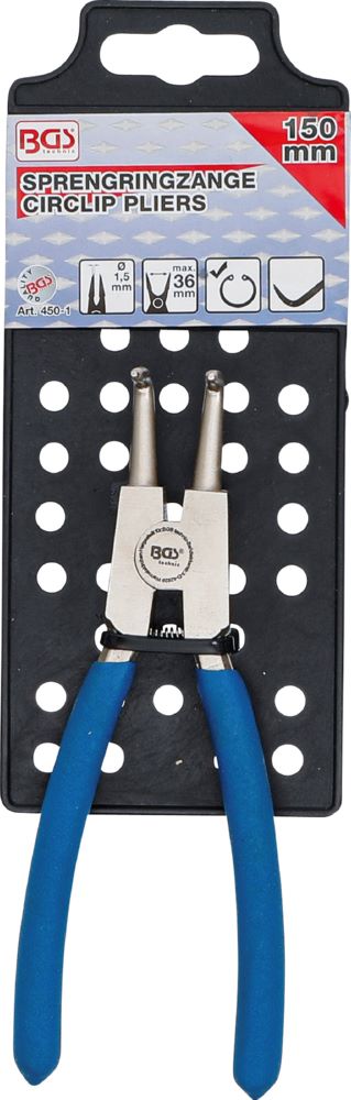 Produktbild BGS Sprengringzange abgewinkelt für Außensprengringe 150 mm bild 5