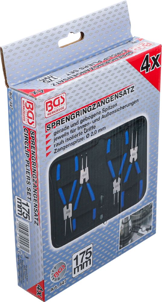 Produktbild BGS Sprengringzangen Satz 175 mm 4 teilig Blau bild 8