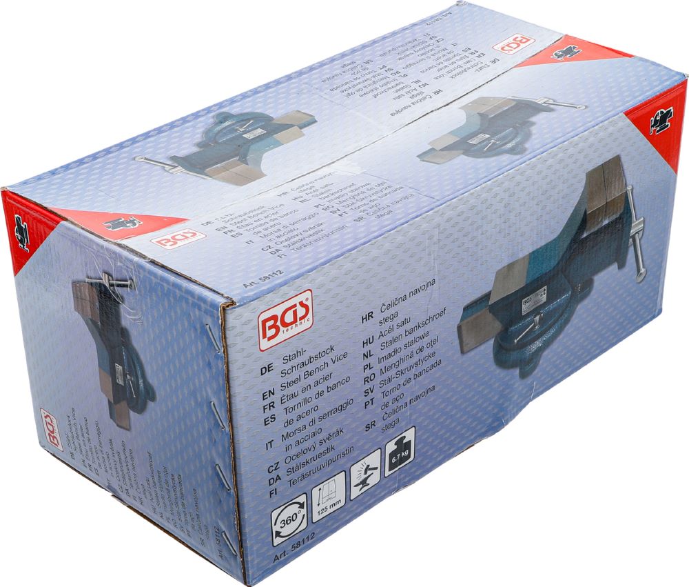 Produktbild BGS Stahl Schraubstock geschmiedet 125 mm Spannbacken bild 7