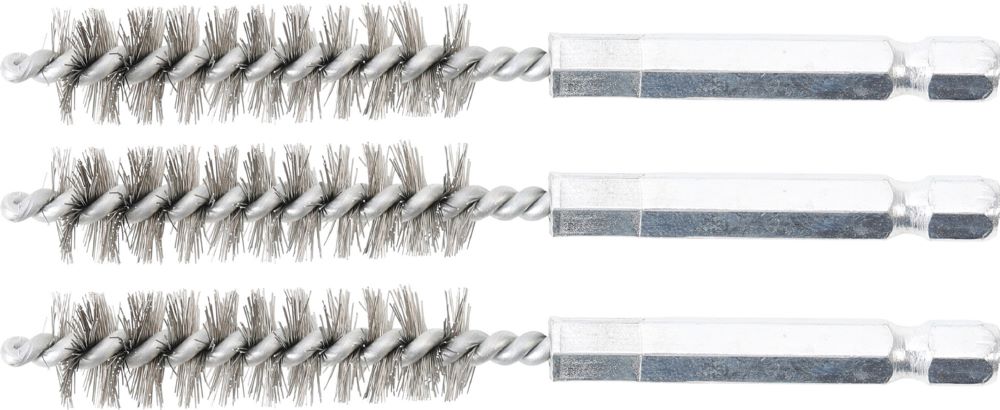 Produktbild BGS Stahlbürste 12 mm Antrieb Außensechskant 6,3 mm 1/4 Zoll 3 teilig