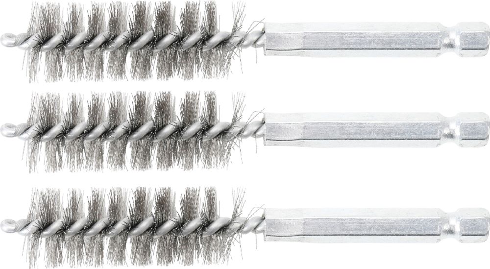 Produktbild BGS Stahlbürste 16 mm Antrieb Außensechskant 6,3 mm 1/4 Zoll 3 teilig