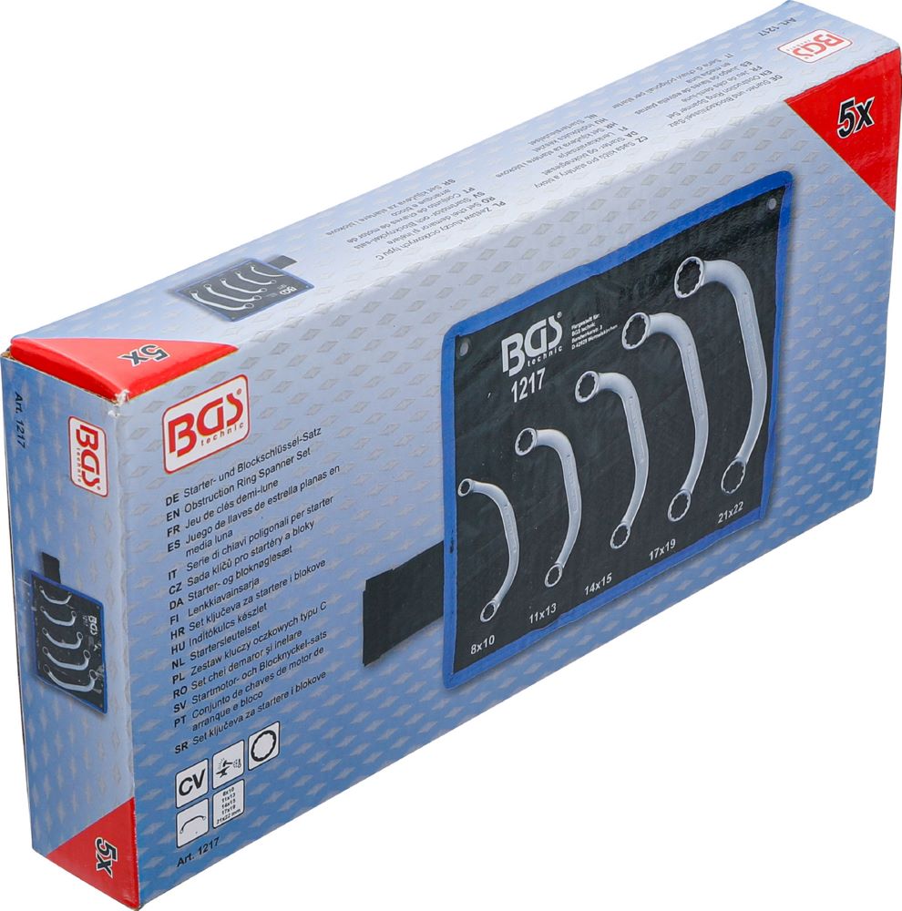 Produktbild BGS Starter und Blockschlüssel Satz 8 x 10 - 21 x 22 mm 5 teilig bild 6