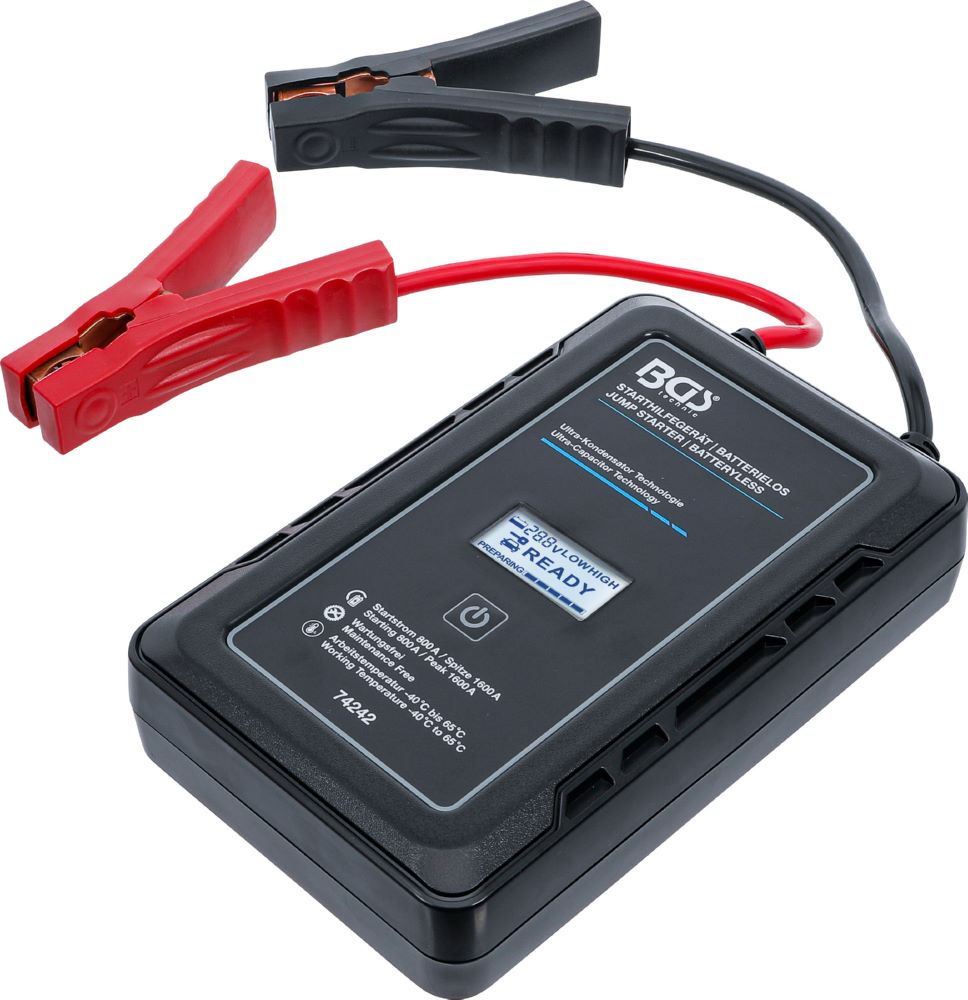 Produktbild BGS Starthilfegerät Batterielos Ultra-Kondensator Technologie 12 V/800A/1600A