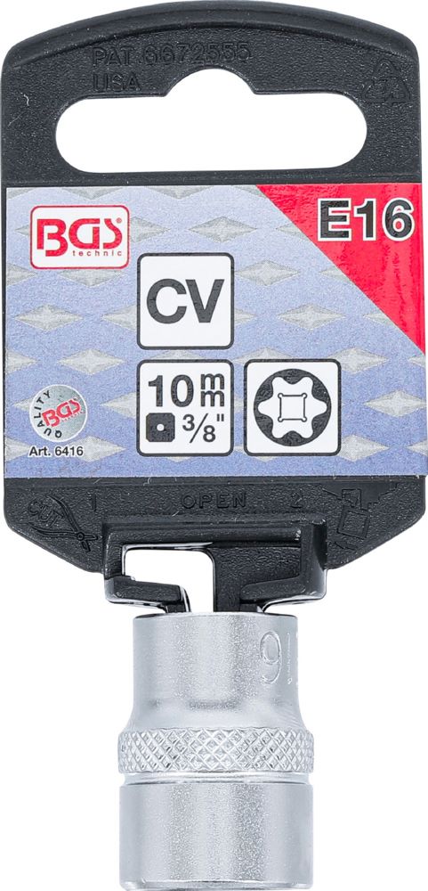 Produktbild Steckschlüssel Einsatz E-Profil Innenvierkant 3/8 Zoll E16 bild 3