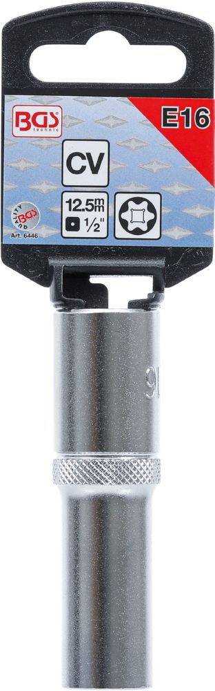 Produktbild Steckschlüssel Einsatz E-Profil tief Antrieb Innenvierkant 1/2 Zoll E16 bild 3