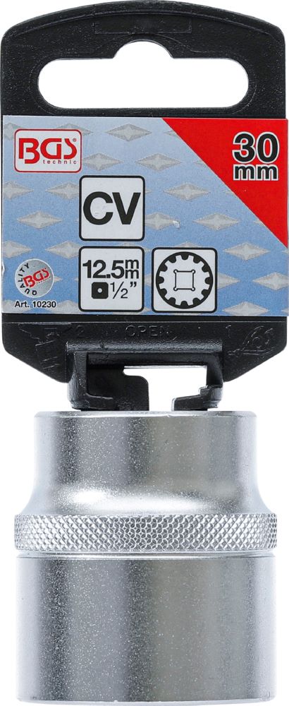 Produktbild BGS Steckschlüssel Einsatz 30 mm Gear Lock Antrieb Innenvierkant 12,5 mm 1/2 Zoll bild 3